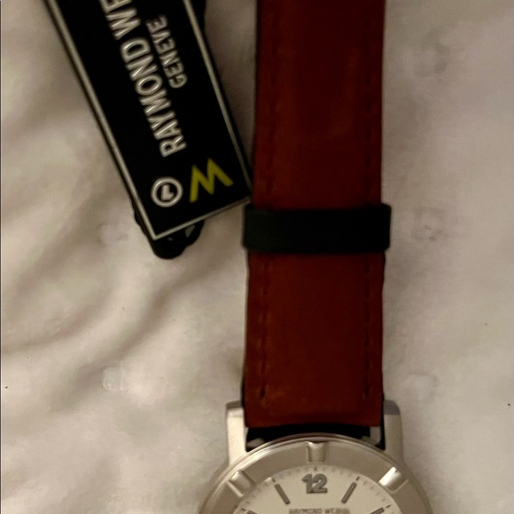 NWT Raymond Weil W1 3000/3001 Swiss Ladies Quartz Below $795 Retail w/Brown Band - Picture 7 of 12